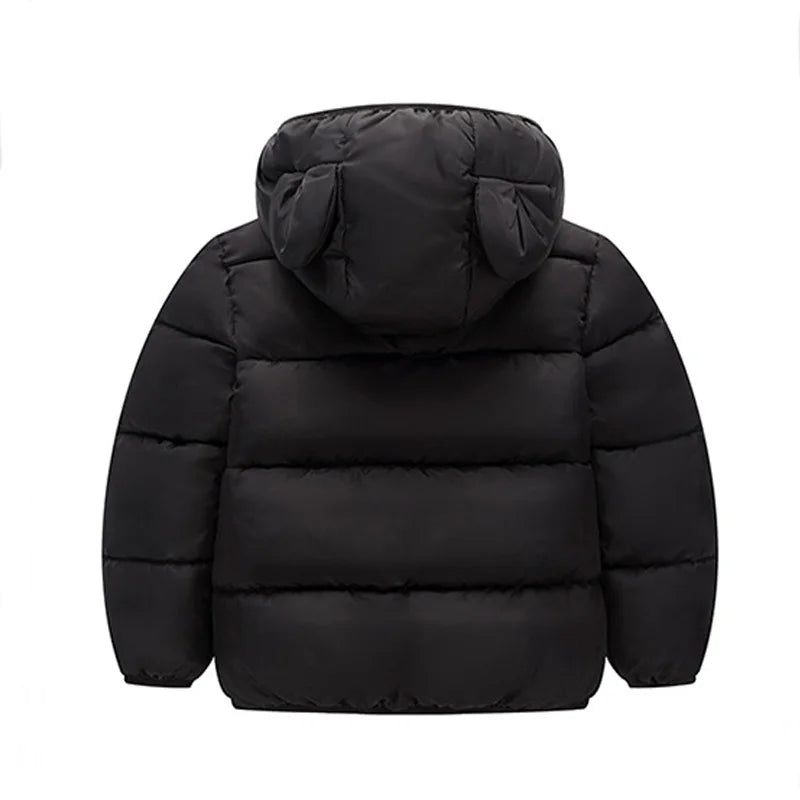 Kids Winter Puffy Coat – Warm Cotton 3D Hooded Down Jacket 1-3Y
