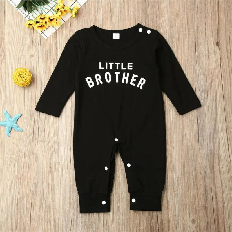 Little Brother Baby Outfit Casual Romper for Infant and Toddler Boys (0–24M)