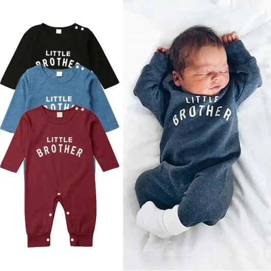 Little Brother Baby Outfit Casual Romper for Infant and Toddler Boys (0–24M)