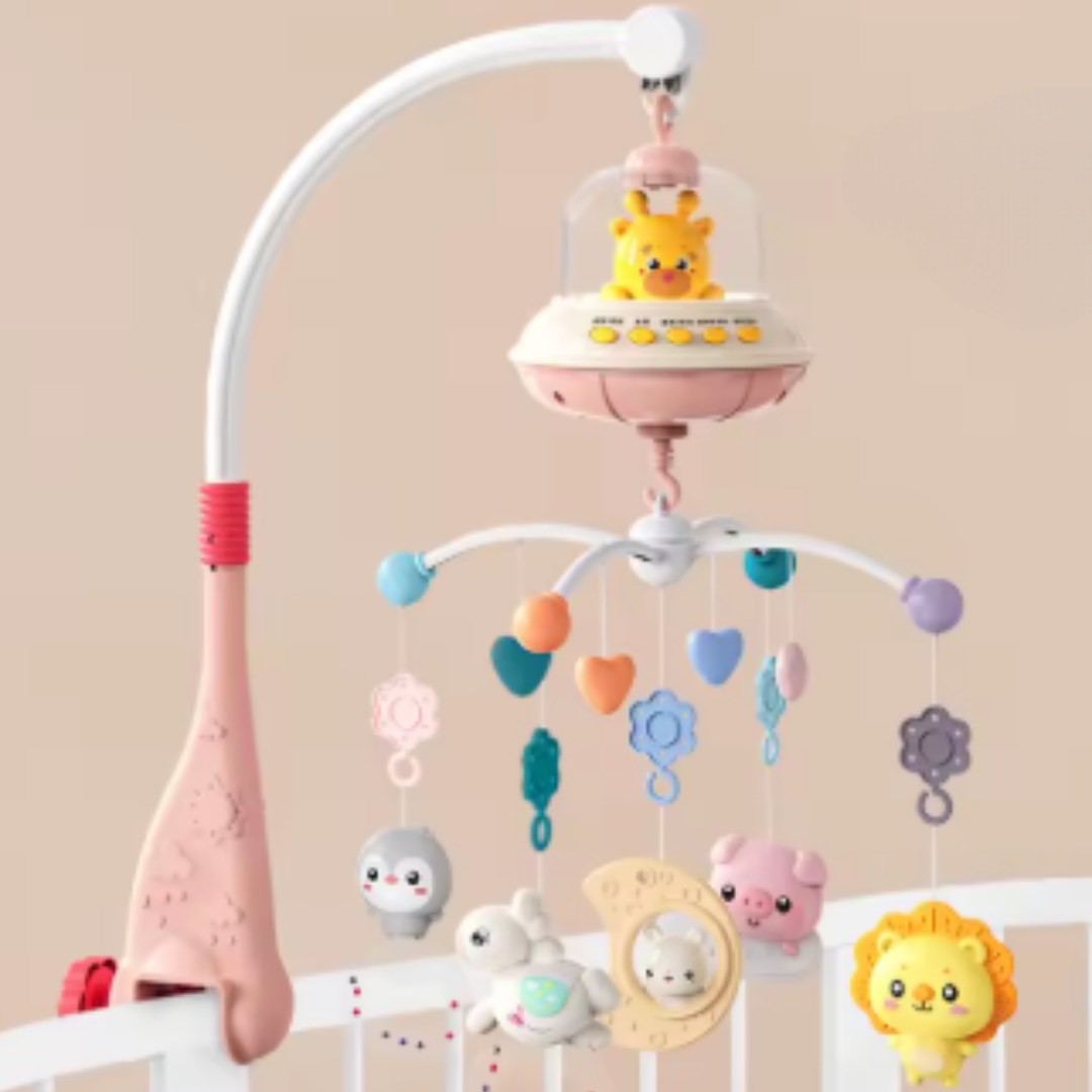 Remote Control Musical Crib Mobile with Light Projection – Infant Soothing Toy