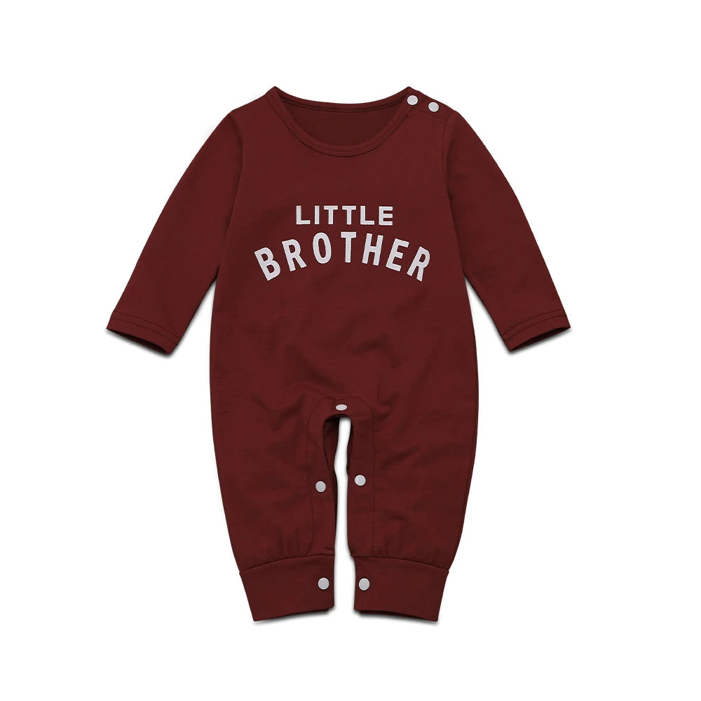 Little Brother Baby Outfit Casual Romper for Infant and Toddler Boys (0–24M)