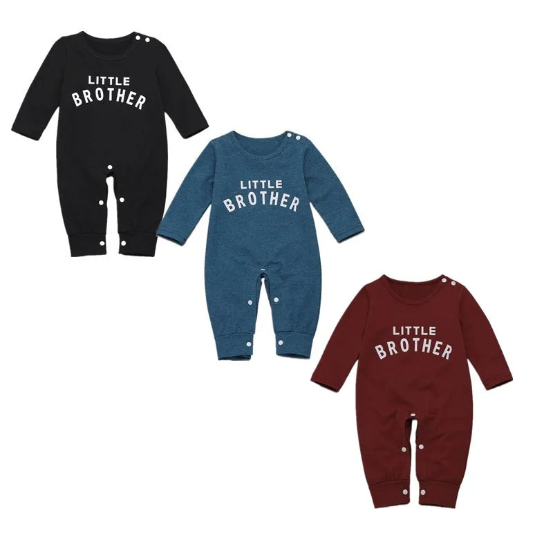 Little Brother Baby Outfit Casual Romper for Infant and Toddler Boys (0–24M)
