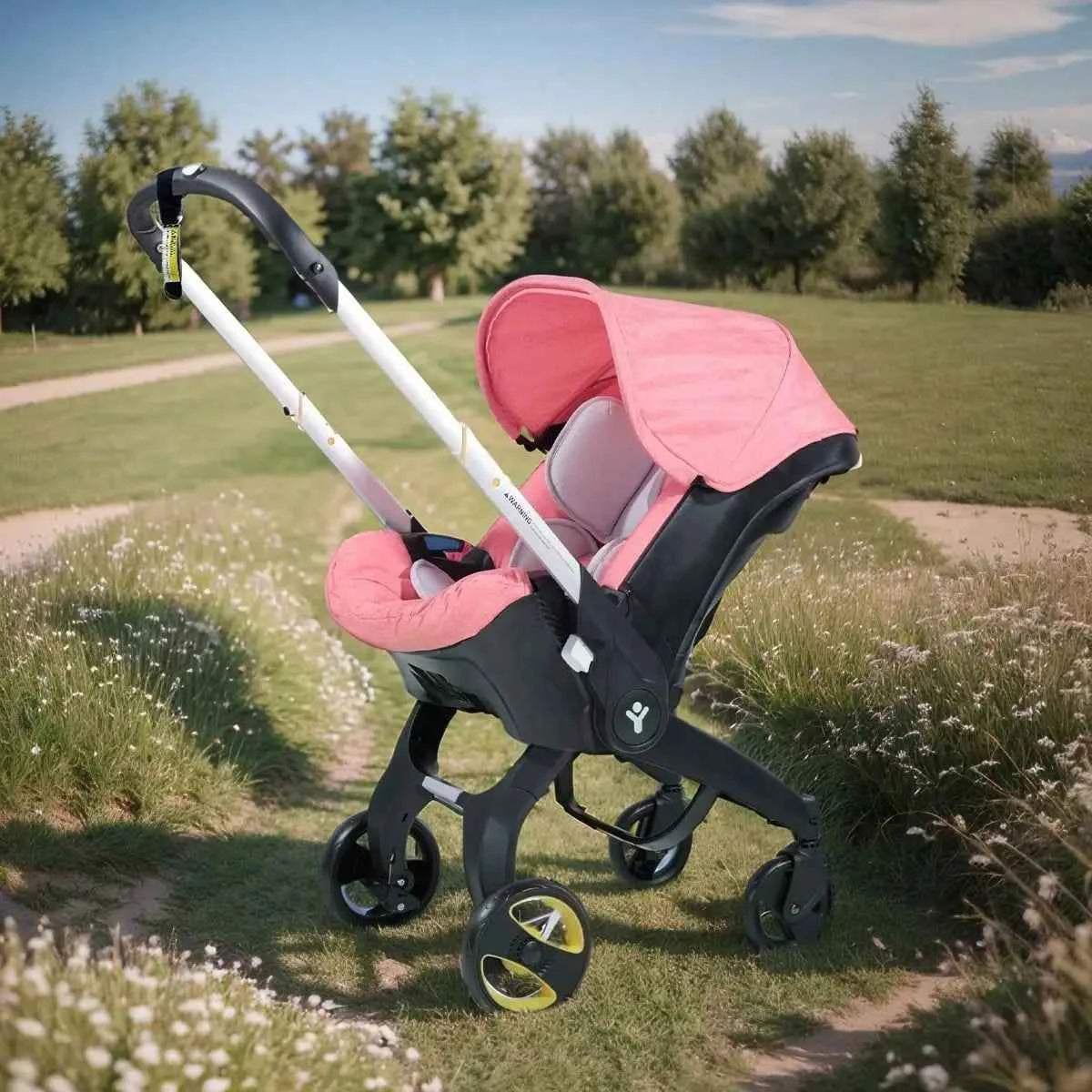 Foldable Travel Baby Stroller – Bi-directional Push, Lightweight Metal Frame for Easy Carrying