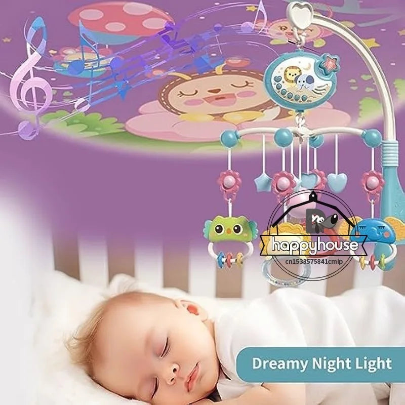 Remote Control Musical Crib Mobile with Light Projection – Infant Soothing Toy
