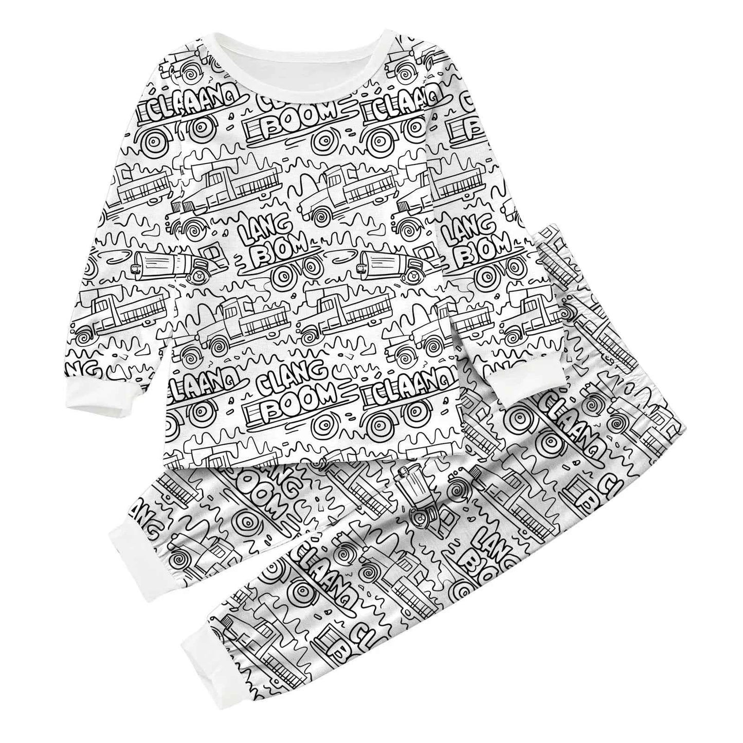 Kids DIY Coloring Pajama Set - Hand-Paint, Coloring Activity Gift Set for Boys and Girls