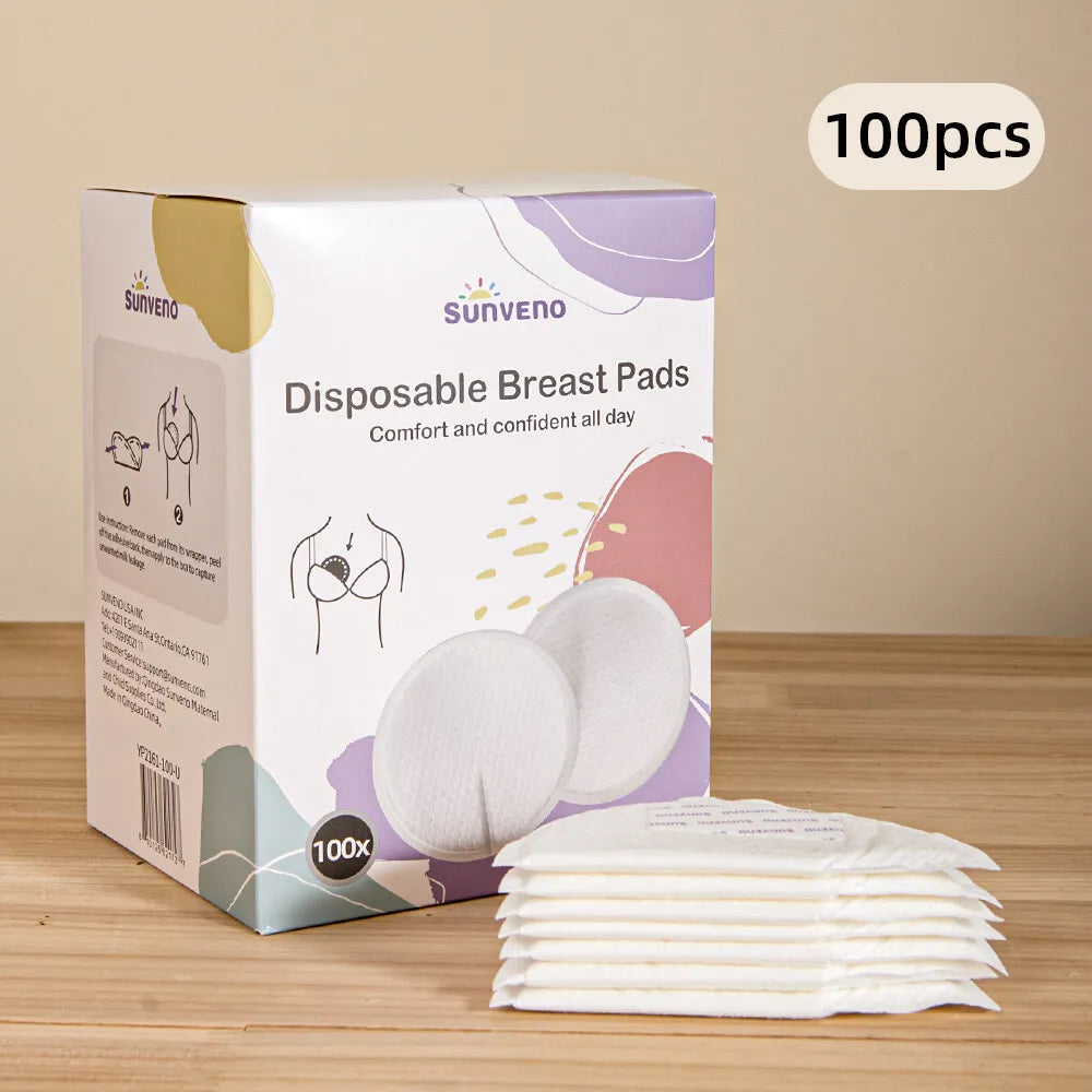 Disposable Nursing Pads – Thin, Absorbent Breast Pads for Breastfeeding Moms by SUNVENO 60/100pcs