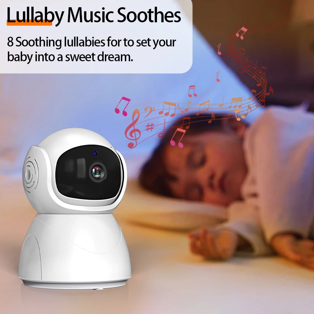 5.0 Inch Baby Monitor with Camera – Wireless Video Audio Monitor with Pan-Tilt-Zoom, IPS Screen, Lullabies & Long Battery Life