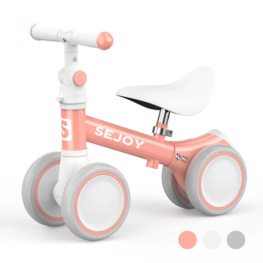 4-Wheel Balance Baby Bike for Girls Ages 1-3