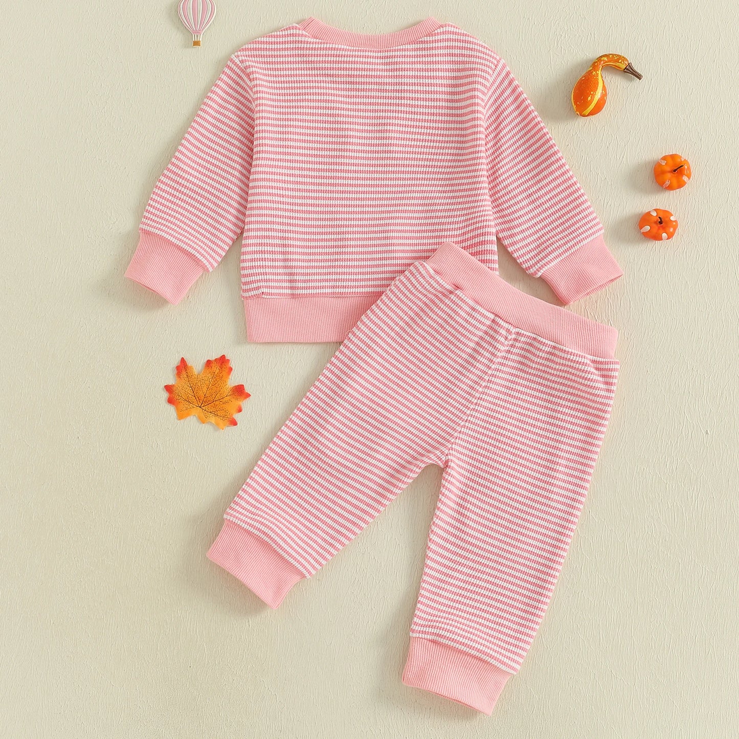 Toddler Baby Halloween Outfit – Ghost and Pumpkin Print Sweatshirt with Pants Set