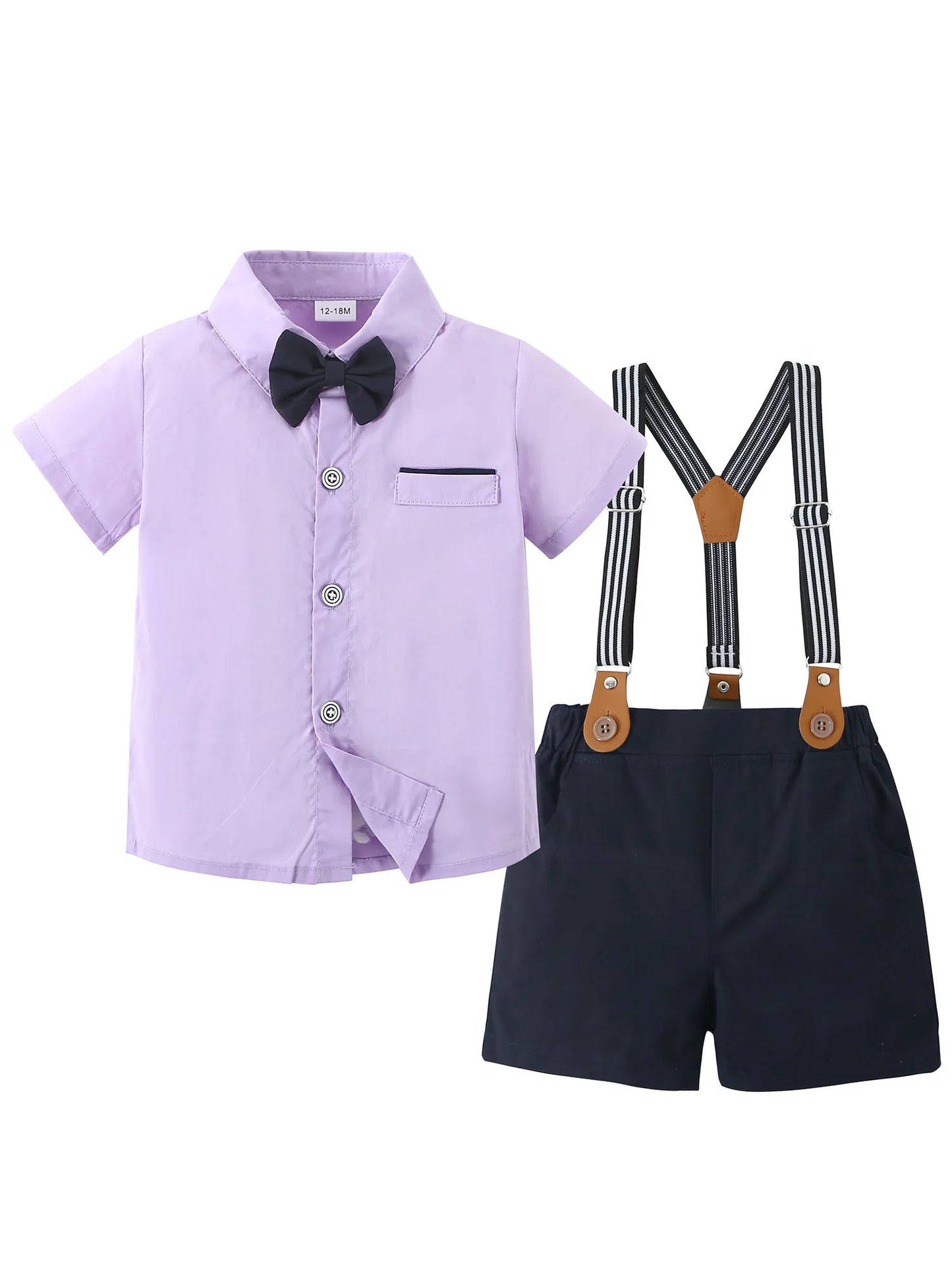Little Gents Shorts Suit Set