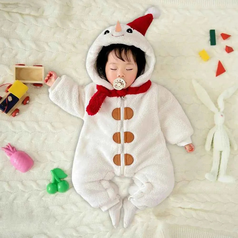 Christmas Fleece Jumpsuit for Kids – Warm Holiday Bodysuit with Full Coverage for Boys & Girls