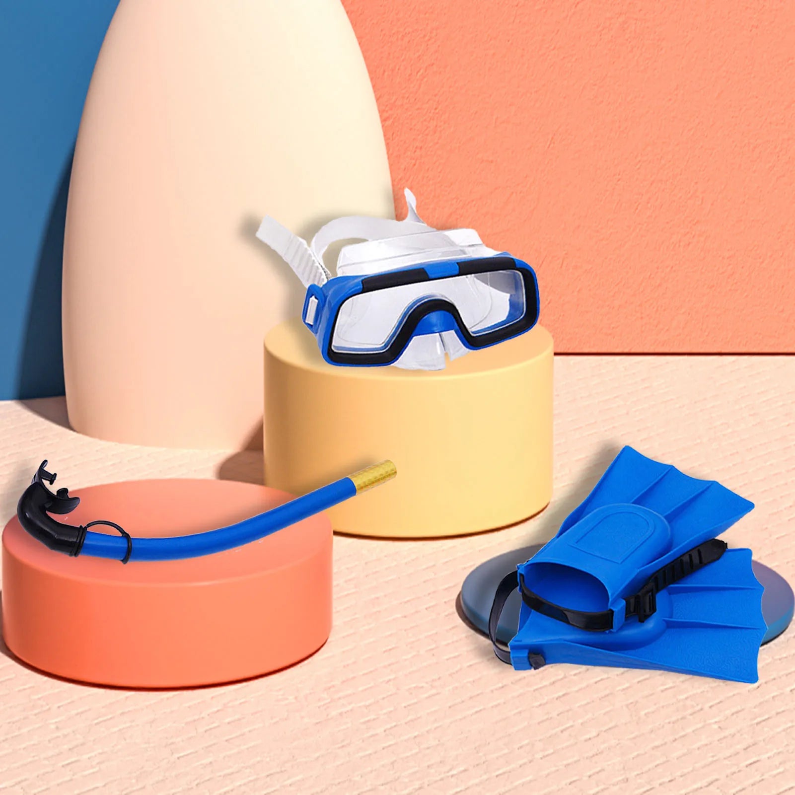 Kids Snorkeling Set with Adjustable Swim Fins – Waterproof Snorkel Gear for Boys & Girls – Full Snorkel Mask & Fins Combo - Haven's Heaven Boutique