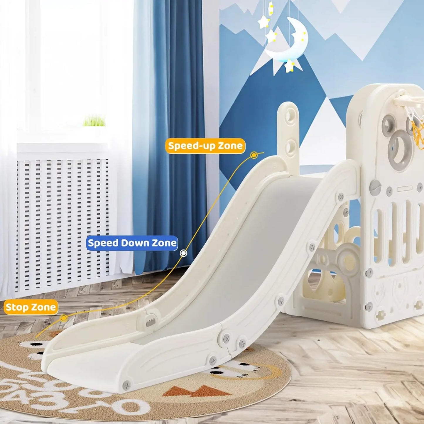 L-Shaped Toddler Slide & Climber Playset – Indoor/Outdoor Kids Activity Center with Ball Hoop - Haven's Heaven Boutique