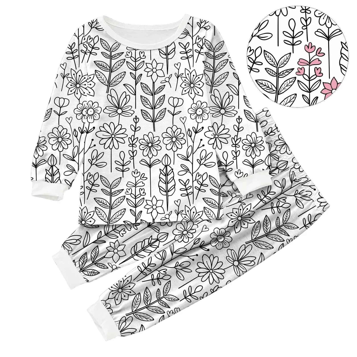Kids DIY Coloring Pajama Set - Hand-Paint, Coloring Activity Gift Set for Boys and Girls