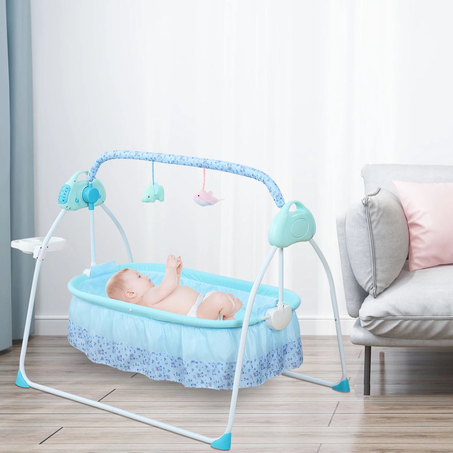 Havens Heaven Automatic Baby Swing – Infant Cradle with Music & Mosquito Net