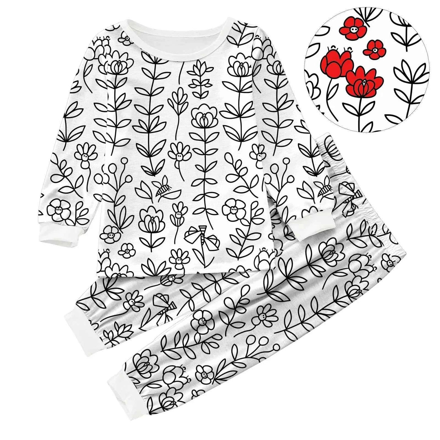 Kids DIY Coloring Pajama Set - Hand-Paint, Coloring Activity Gift Set for Boys and Girls