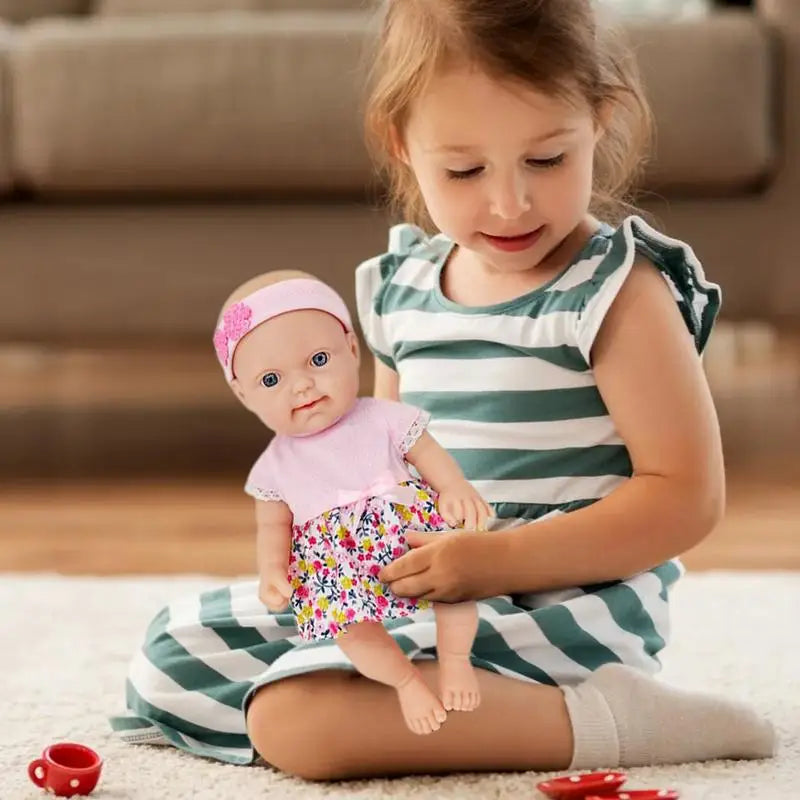 Doll and Stroller Set for Toddlers – 10-Inch Baby Doll with Realistic Accessories
