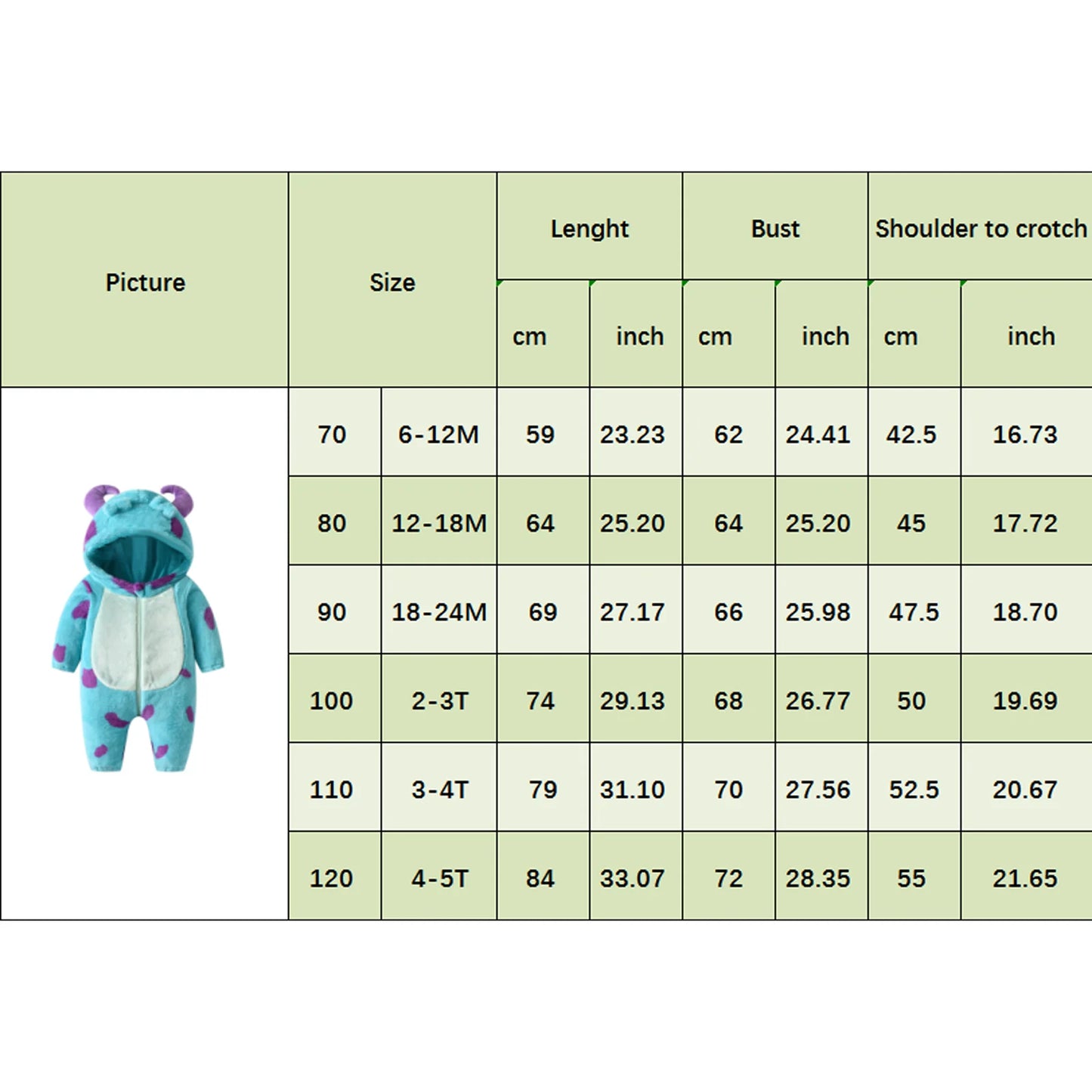 Baby Fleece Hooded Jumpsuit – Warm Winter Romper with Horn Design (0–3 Years)