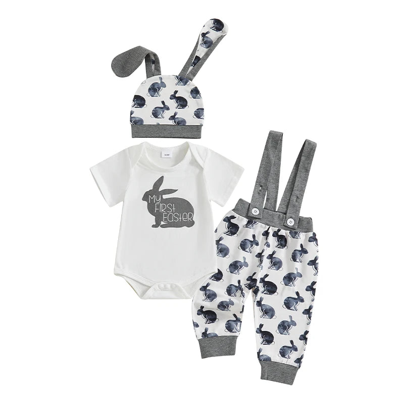 Bunny Delight 3-Piece Pants Set For Girls Or Boys (0-18M)