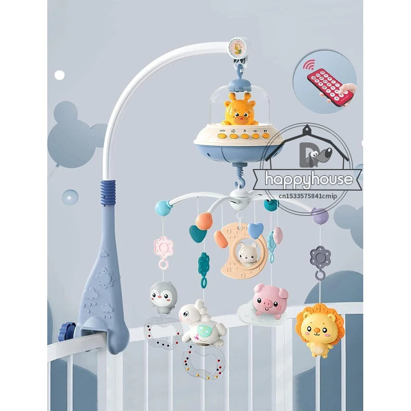 Remote Control Musical Crib Mobile with Light Projection – Infant Soothing Toy