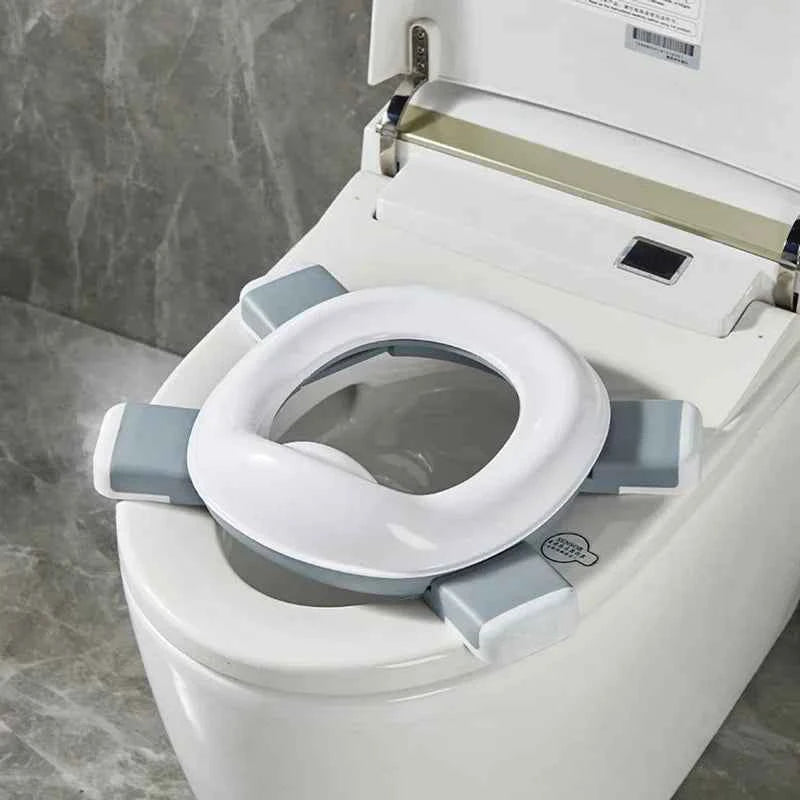 3-in-1 Foldable Travel Toilet Seat – Portable Blue Baby Potty with Silicone Seat and Carry Bags for Toddler Potty Training