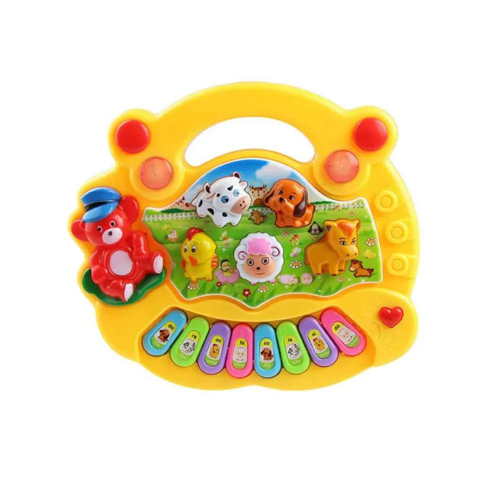 Baby Musical Piano Toy – Kids Keyboard with Animal Sounds and Flashing Lights for Early Education