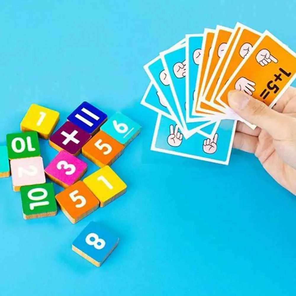 Educational Math Manipulative Blocks – Preschool Learning Toy for Hand-Eye Coordination