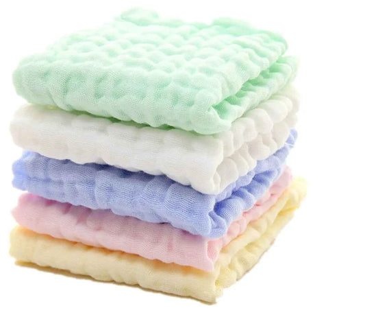 Soft Touch Baby Washcloths – Natural Cotton Wipes for Newborns, 5-Piece Set