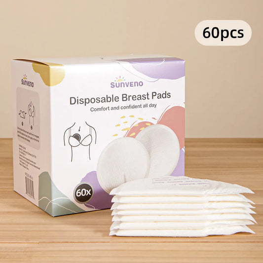 Disposable Nursing Pads – Thin, Absorbent Breast Pads for Breastfeeding Moms by SUNVENO 60/100pcs