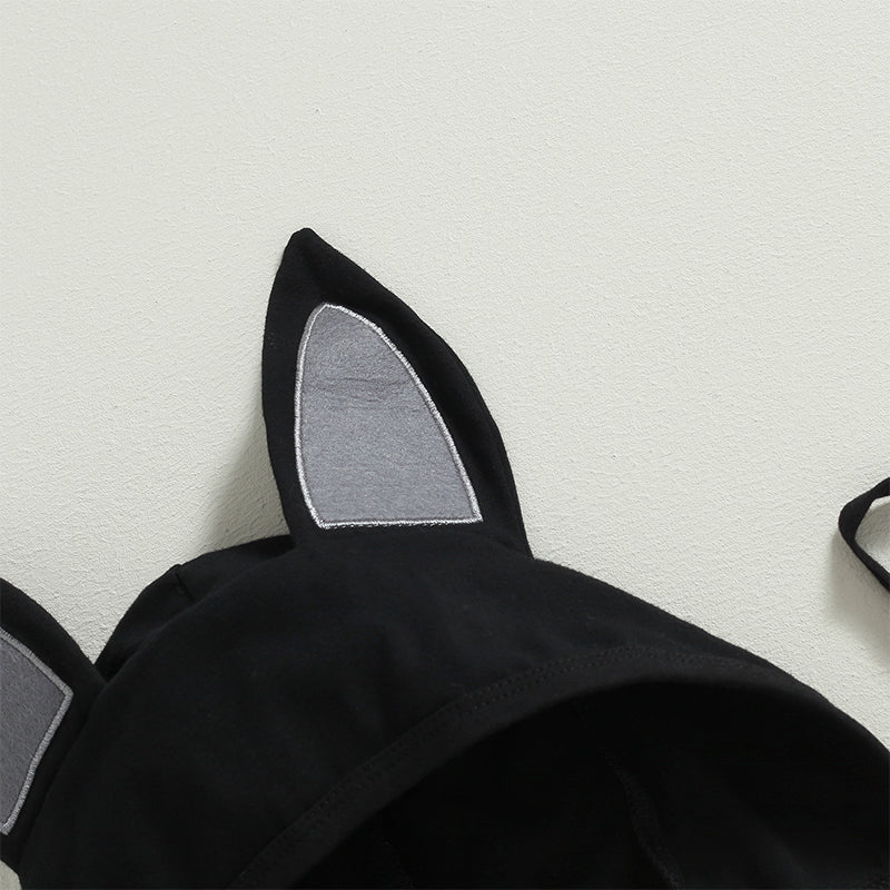 Baby Halloween Romper Outfit – Long Sleeve Pumpkin Print Jumpsuit with Hat