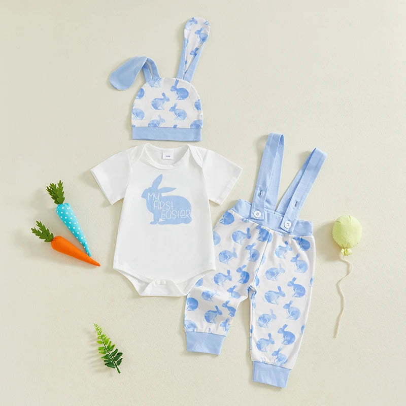 Bunny Delight 3-Piece Pants Set For Girls Or Boys (0-18M)