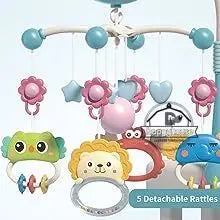 Remote Control Musical Crib Mobile with Light Projection – Infant Soothing Toy