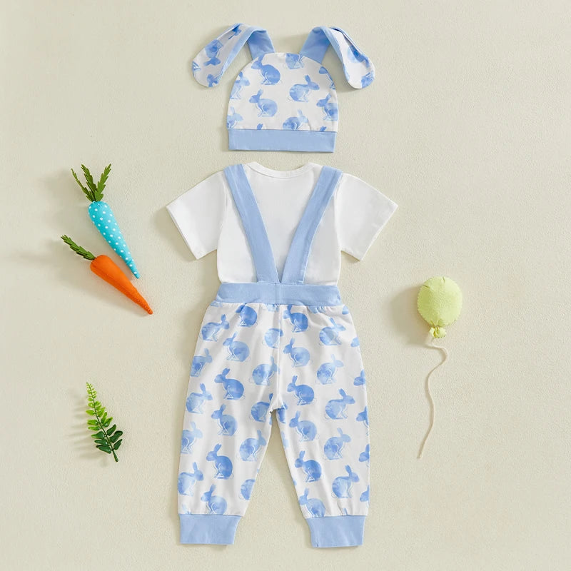 Bunny Delight 3-Piece Pants Set For Girls Or Boys (0-18M)