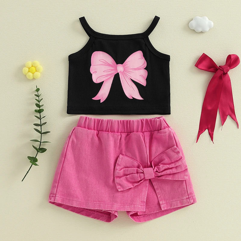 Bow Belle Summer Shorts Set