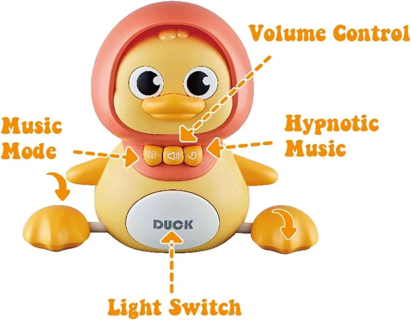 Musical Walking Duck Toy for Babies - Crawling, Swinging, and Dancing Light-Up Toddler Toy
