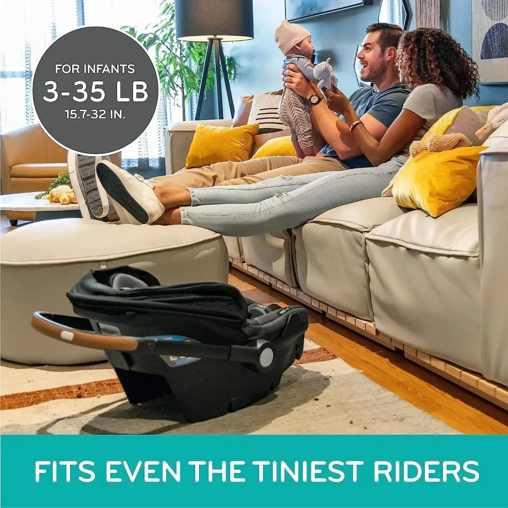 Evenflo Shyft DualRide Infant Car Seat and Stroller Combo with Carryall Storage (Boone Gray) - Haven's Heaven Boutique