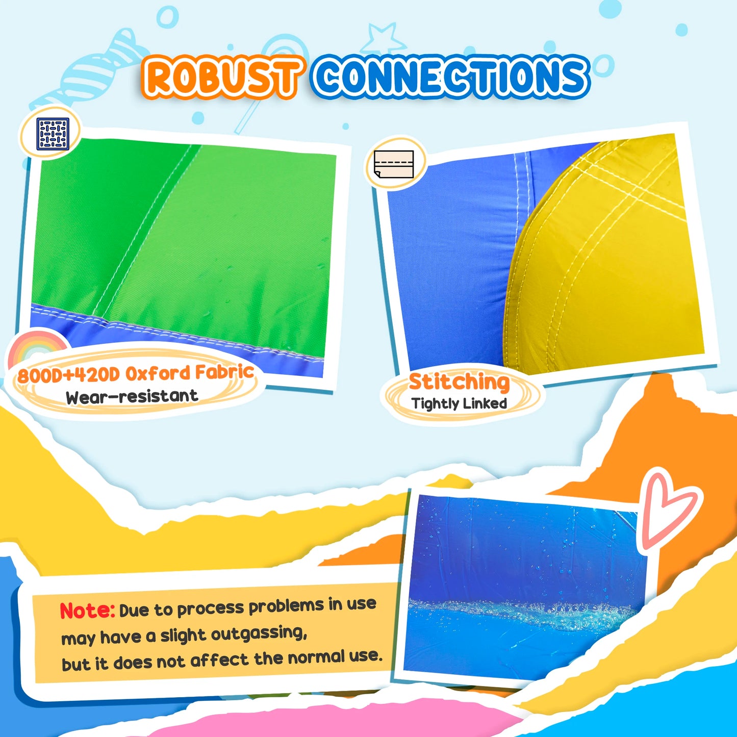 6-in-1 Inflatable Bounce House with Water Slide – Outdoor Play Center for Kids