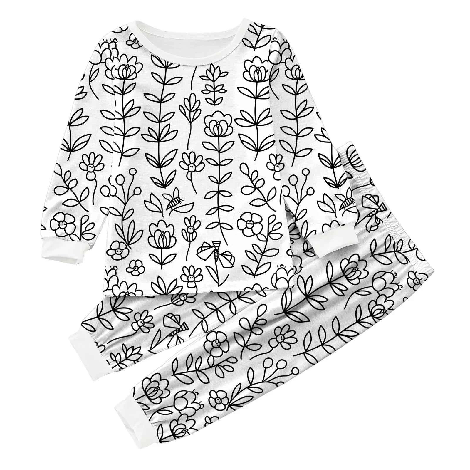 Kids DIY Coloring Pajama Set - Hand-Paint, Coloring Activity Gift Set for Boys and Girls