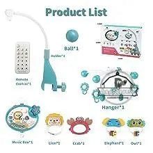 Remote Control Musical Crib Mobile with Light Projection – Infant Soothing Toy