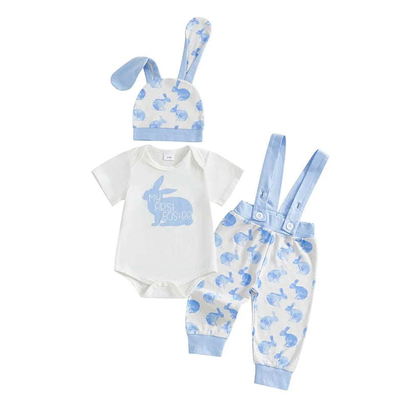 Bunny Delight 3-Piece Pants Set For Girls Or Boys (0-18M)