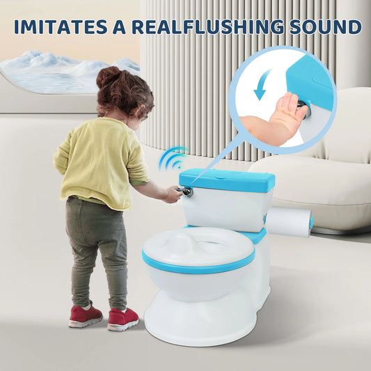 Eco-Friendly Baby Training Potty with Simulated Flush – BPA-Free & Non-Slip - Haven's Heaven Boutique