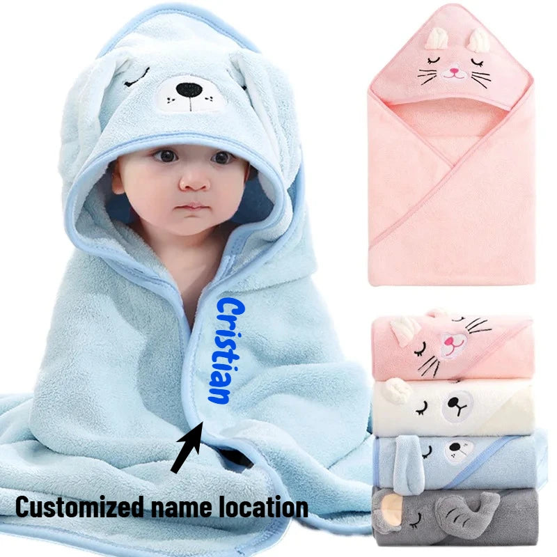 Custom Embroidered Baby Towel – Personalized Gift for Newborns & Toddlers