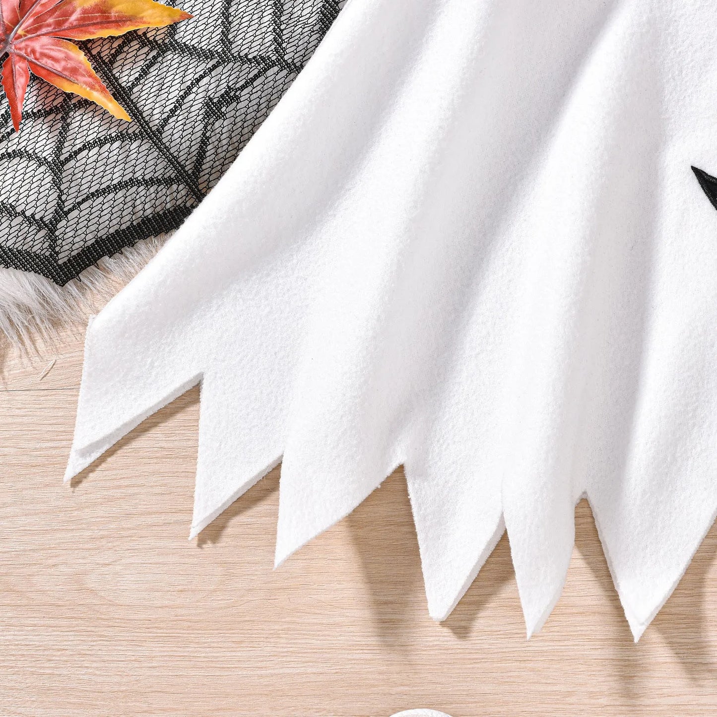 Girls Halloween Outfit – Embroidered Fleece Cape Top & Pants Set