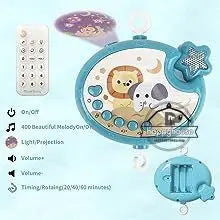 Remote Control Musical Crib Mobile with Light Projection – Infant Soothing Toy