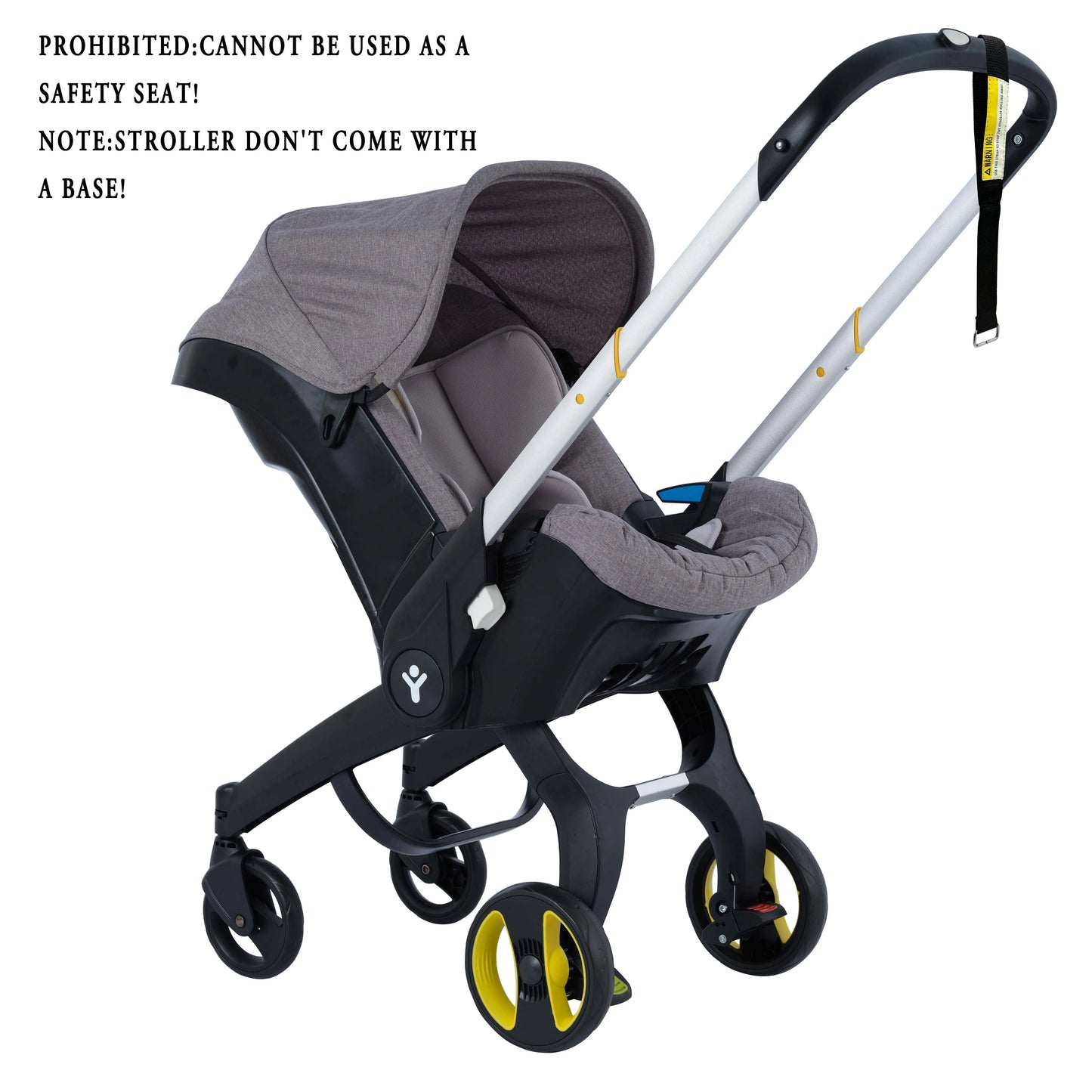 Baby stroller, Portable and foldable, metal frame, adjustable sunshade roof, two-way station wagon