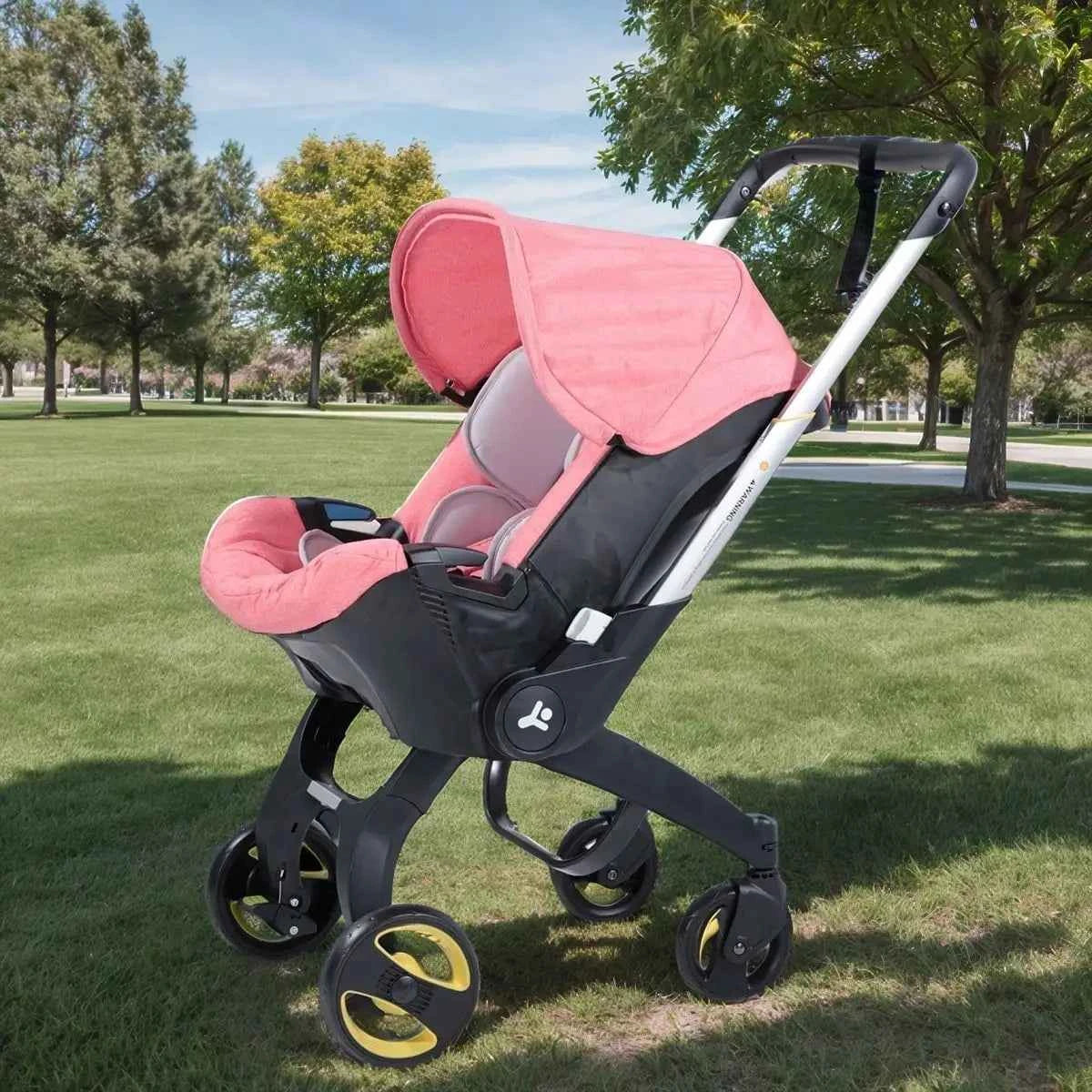 Foldable Travel Baby Stroller – Bi-directional Push, Lightweight Metal Frame for Easy Carrying
