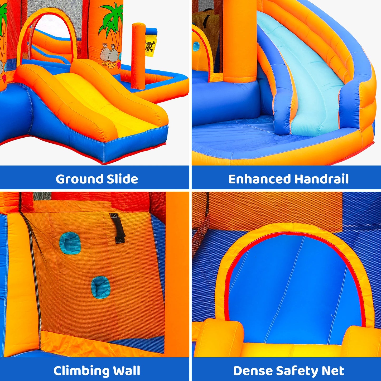 Kids Inflatable Bounce House with Water Slide & 450W Blower – 2-in-1 Outdoor Bouncy Castle Water Park