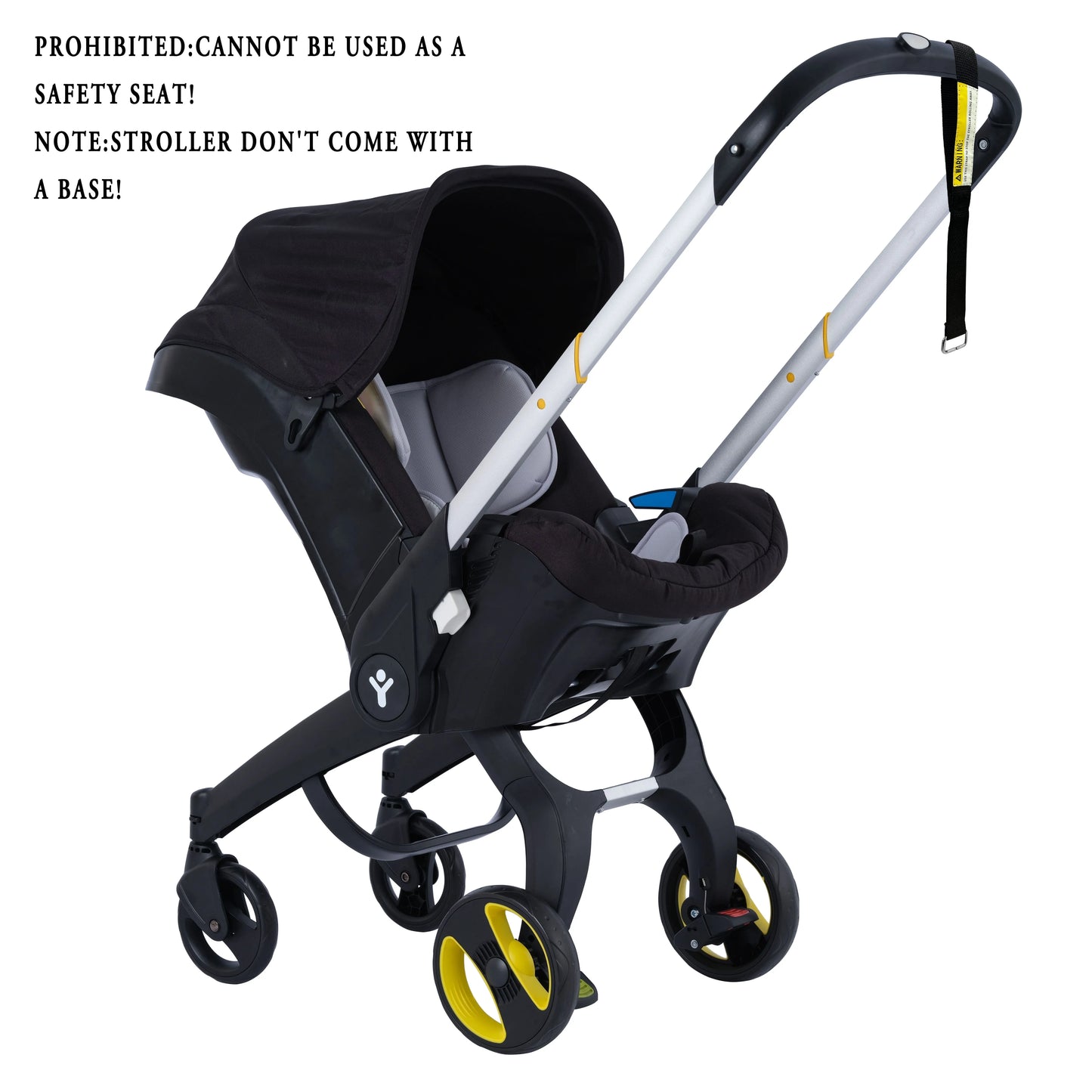 Baby stroller, Portable and foldable, metal frame, adjustable sunshade roof, two-way station wagon