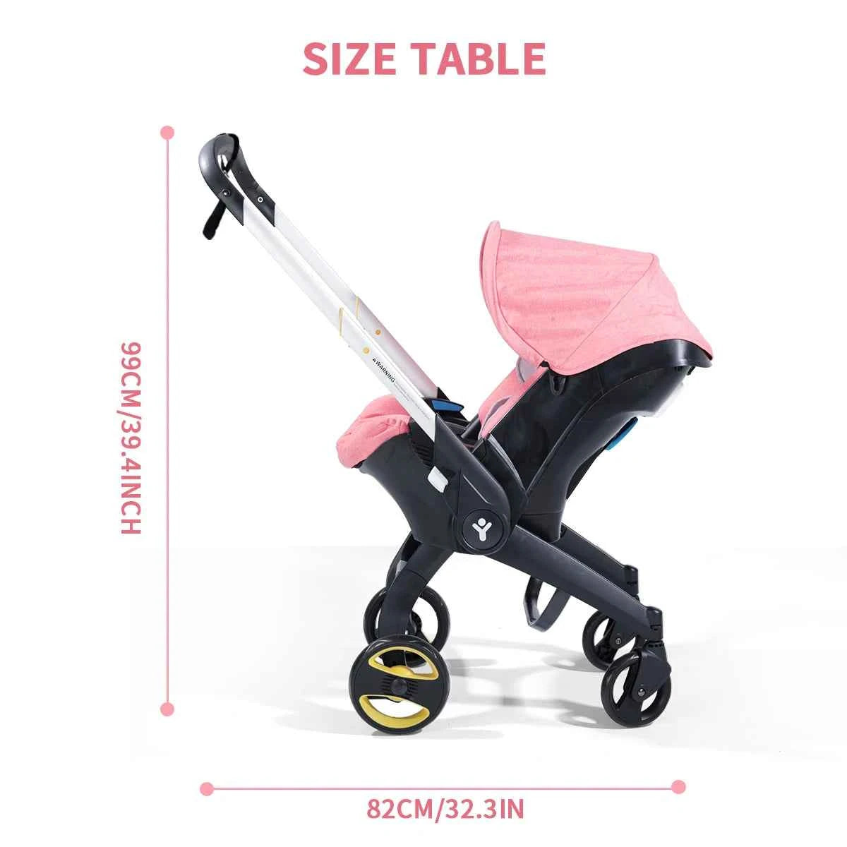 Foldable Travel Baby Stroller – Bi-directional Push, Lightweight Metal Frame for Easy Carrying