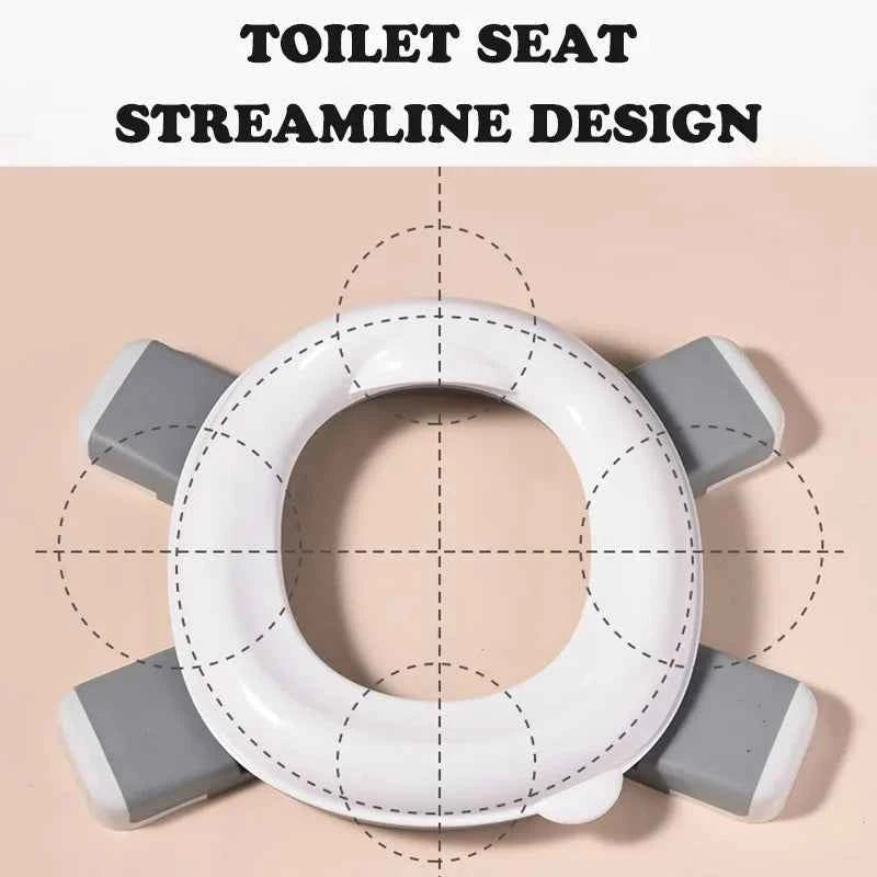3-in-1 Foldable Travel Toilet Seat – Portable Blue Baby Potty with Silicone Seat and Carry Bags for Toddler Potty Training